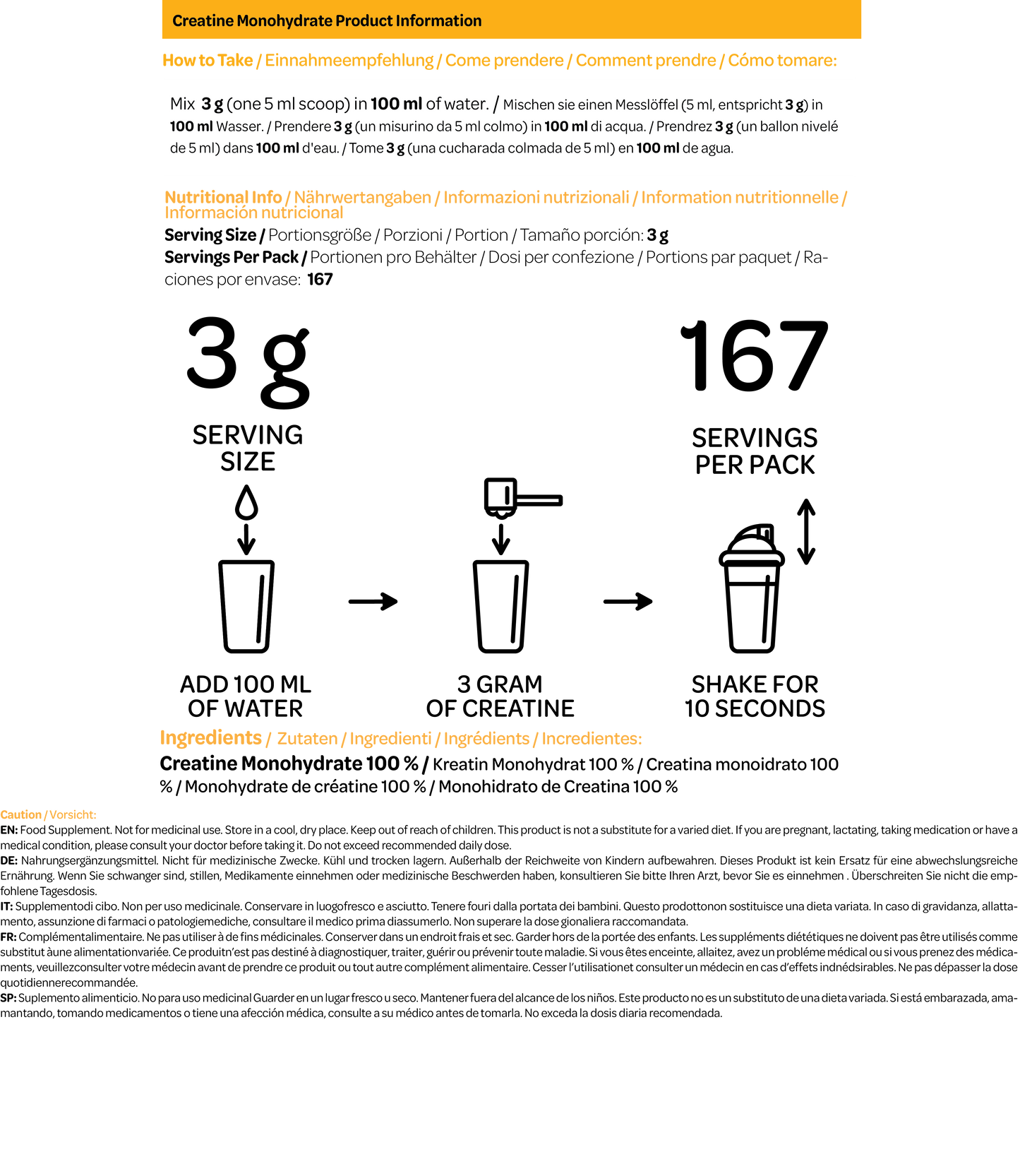 Perform Nutrition creatine monohydrate powder for strength & recovery, creatine supplement for high intensity training
