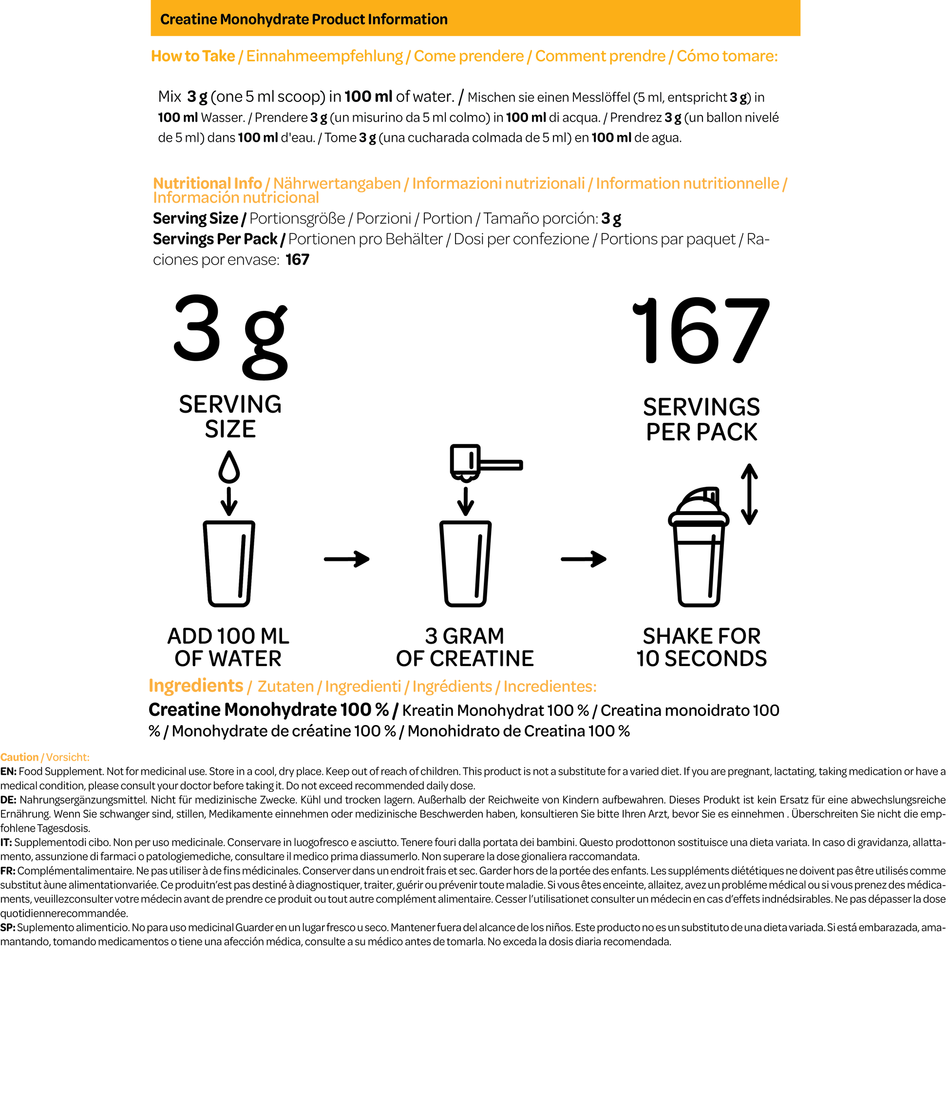 Perform Nutrition creatine monohydrate powder for strength & recovery, creatine supplement for high intensity training
